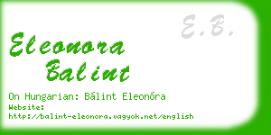 eleonora balint business card